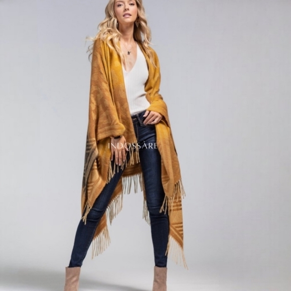 Kenyan Animal Print Ruana sz OS - Picture 3 of 3